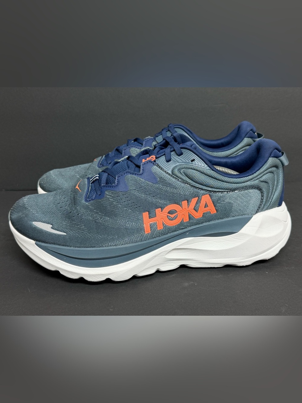 Hoka One One Gaviota 6 Men's Size 14 2E WIDE Midnight Blue Shoes WORN TWICE